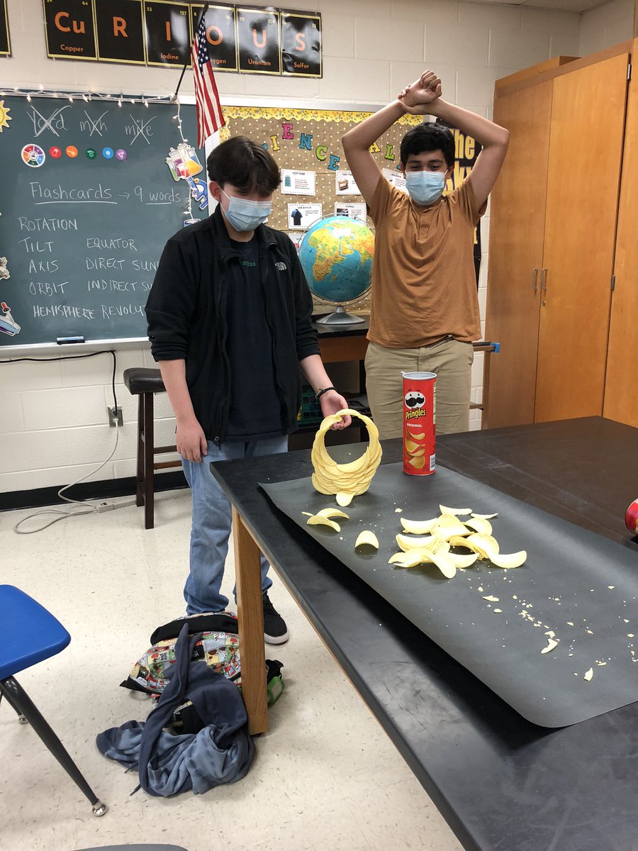 nancylatour's tweet image. Fun Friday!! #pringleschallenge @SterlingMiddle1 @AVIDEasternDiv @STM_AVID  Alex and Jayden for the win!!