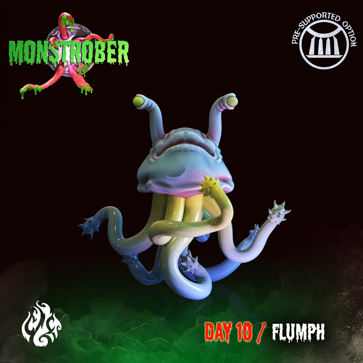 GodCrippled's tweet photo. 👹#MONSTROBER 2021👹
Day 10 Miniature Reveal:
Flumph 🐙
31 days, 31 Printable #Miniatures for FREE!
Join our Patreon and get all 31 minis:
👉https://t.co/wRxi7p4qLF
or
👉https://t.co/y6cJ4kk3bt
& get 16 minis, one every other day!
💥All files are Pre Supported!
#rpg #dnd https://t.co/iieaBRAnI1
