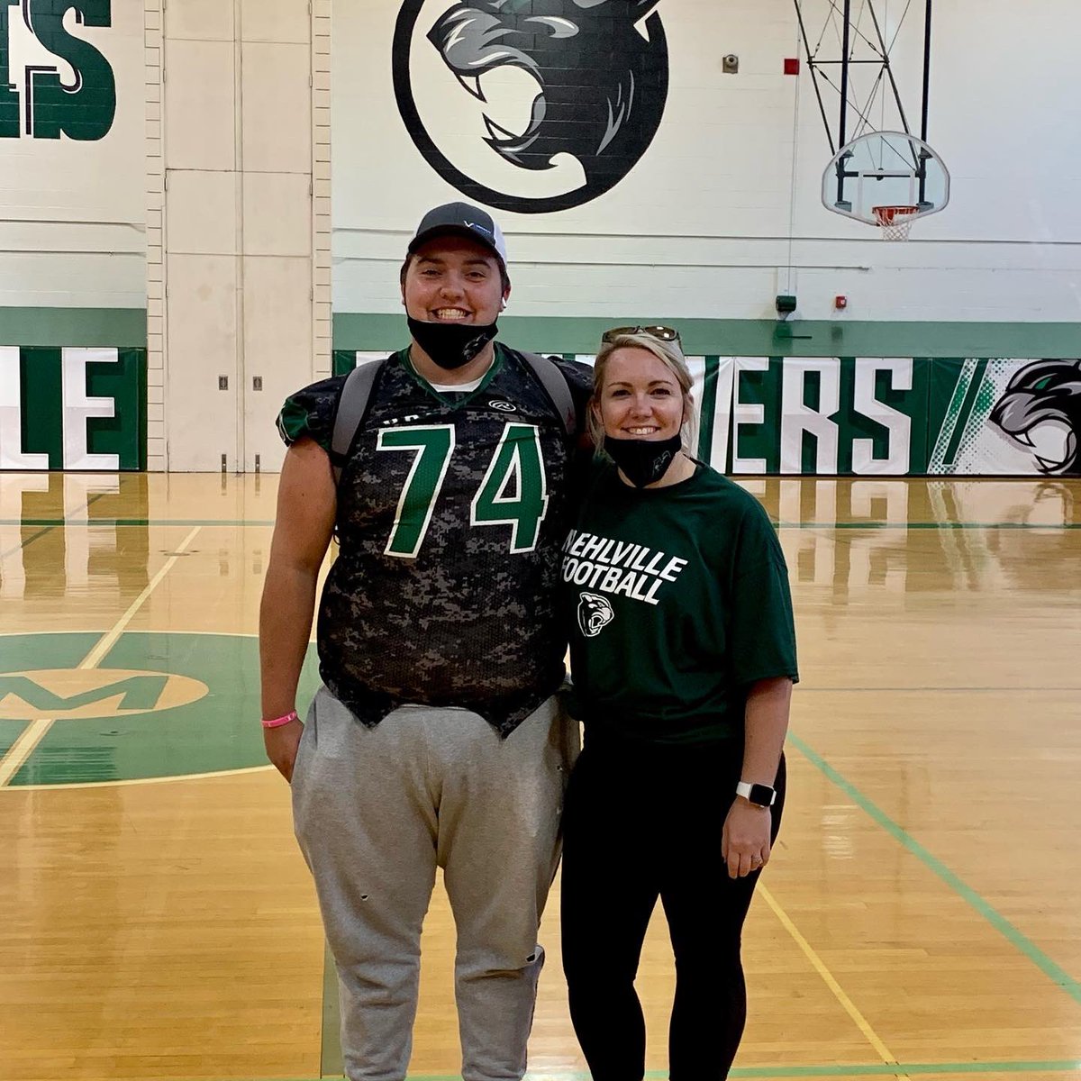 The football players were able to ask a teacher to wear their number today before and during the game. I was lucky enough to wear this goofy guy’s number today. 🏈 <a href="/MHS_Footballers/">Mehlville Football</a> <a href="/Mehlville_HS/">Mehlville High School</a> #WeAreMehlville