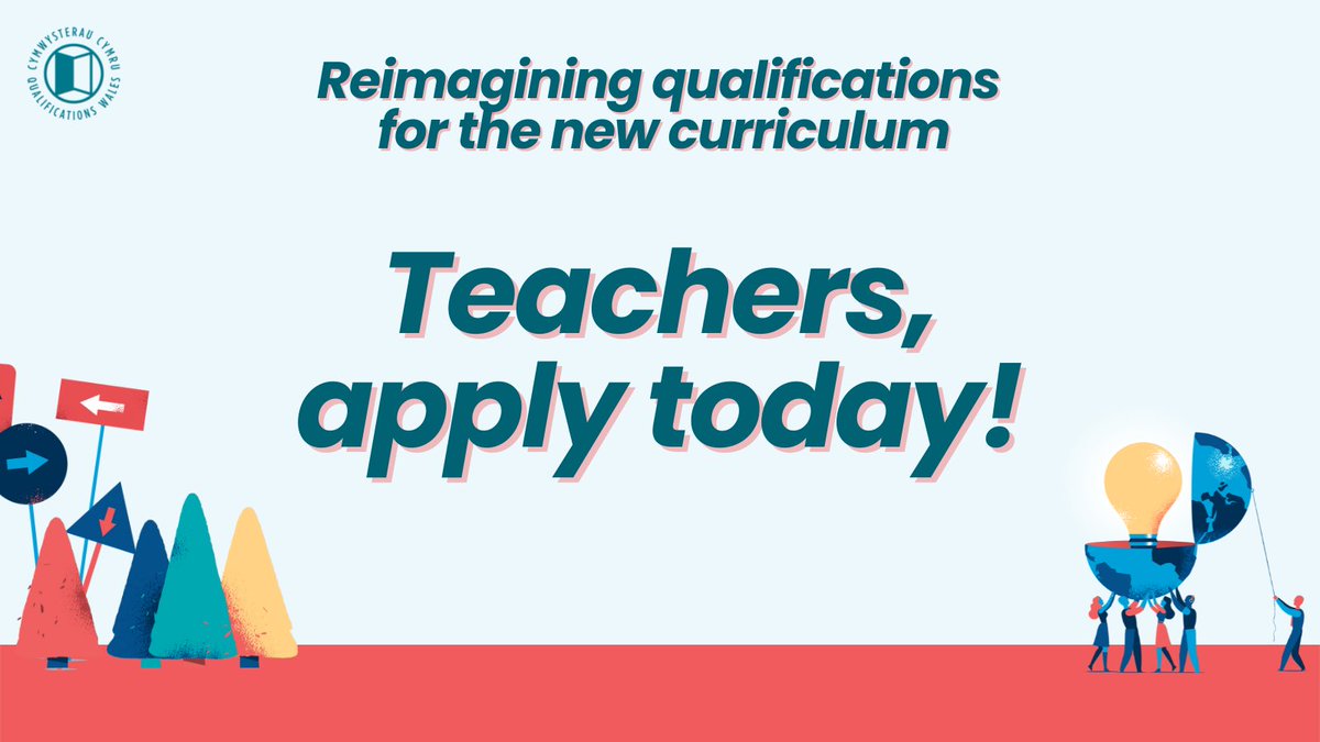 quals_wales's tweet photo. Work with us to shape the qualifications that’ll support the new Curriculum for Wales.
We need teachers and subject experts to join us on this exciting journey. If you think this could be you, complete a short application form - https://t.co/9NverzXcp5 #qualifiedforthefuture https://t.co/6P0fShUiHQ