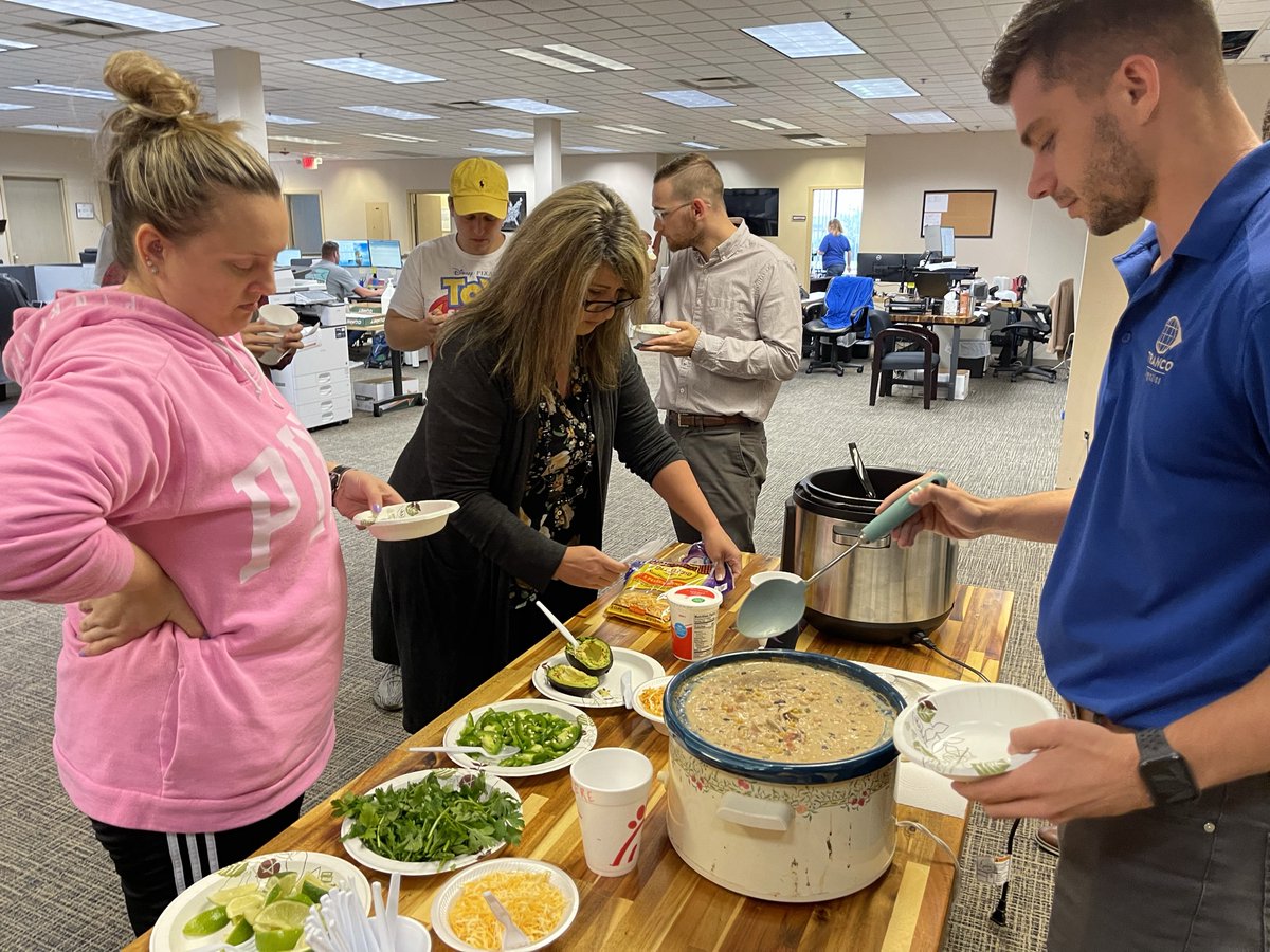 trancoglobal's tweet photo. The biggest battle in the history of cooking - Tranco Chili Cook-Off!🔥

Congratulations to Kristina Calhoun on winning 1st place for her White chicken chili!

#teambonding #logisticscompany #hiring https://t.co/JALcR7g0f5