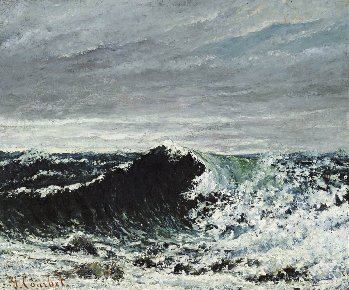 NotedPaintings's tweet photo. 𝐓𝐡𝐞 𝗪𝐚𝐯𝐞
Gustave Courbet
About 1869

@NatGalleriesSco
#TheSea #Avantgarde #Realism https://t.co/SQrdiQ7ZCx