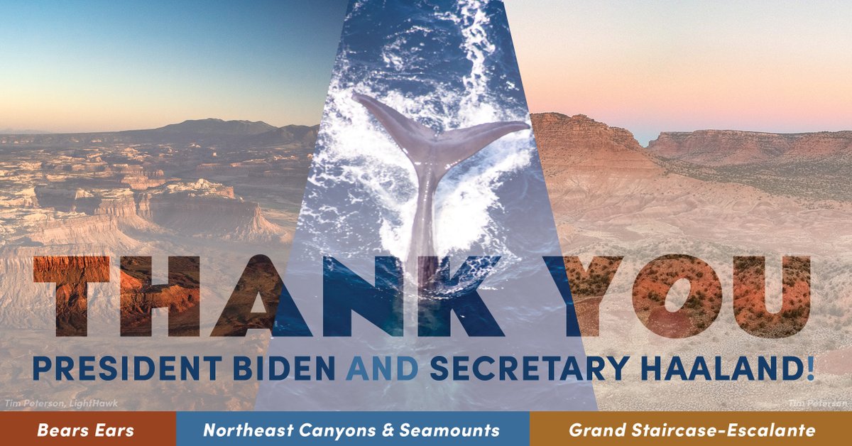 MonumentsForUSA's tweet image. BREAKING: Bears Ears, Grand Staircase-Escalante, and Northeast Canyons and Seamounts national #MonumentsForAll are restored! Thank you @POTUS and @SecDebHaaland for acting to #HonorTribes and safeguard these cherished places for future generations. monumentsforall.org/action