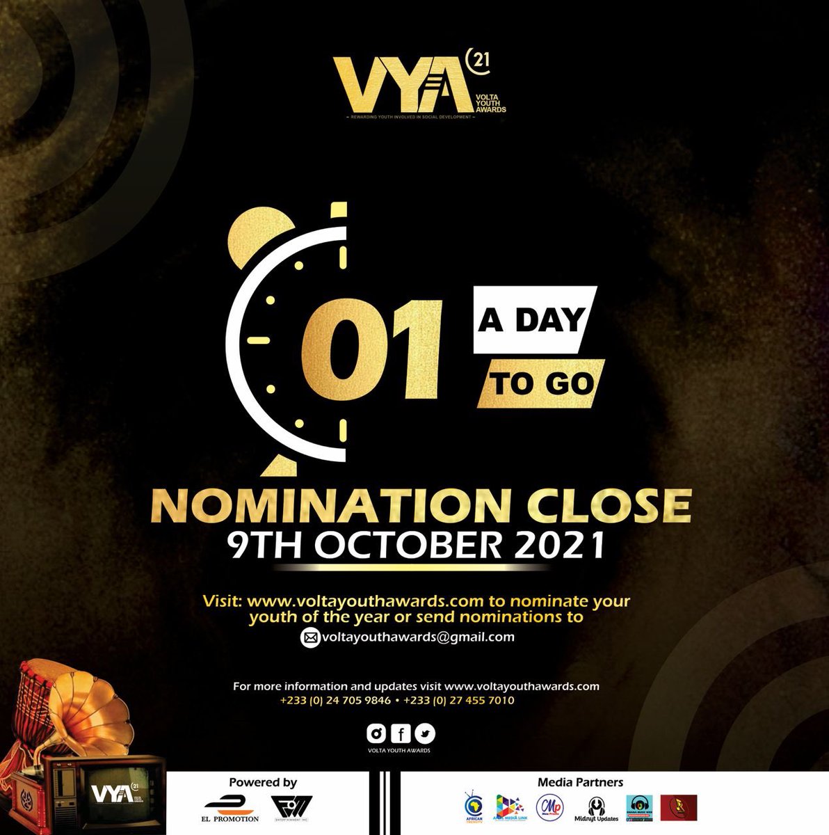 midnytupdates's tweet photo. VOLTA YOUTH Awards Closes Nominations Tomorrow 9-10-21
Did You File?
#midnytupdates #VYA21 https://t.co/JhoZ26pdUL