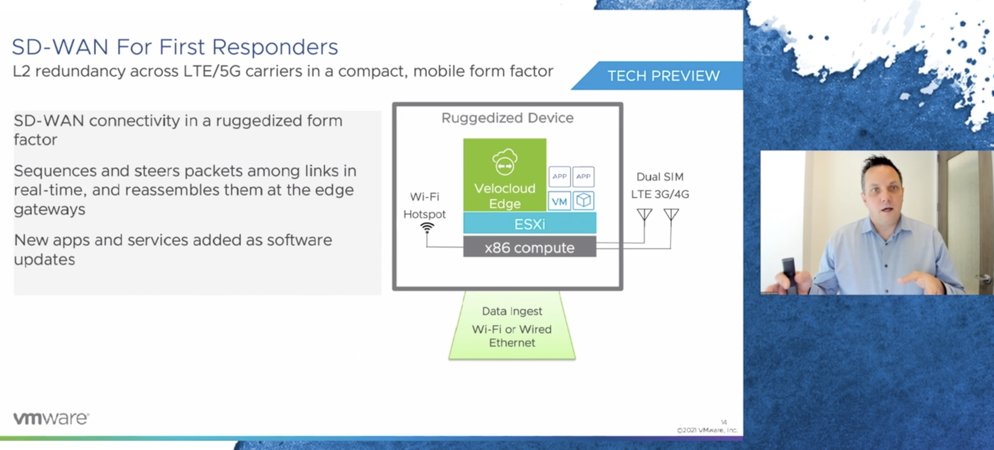 lamw's tweet photo. Lots of exciting work in our @vmwocto around Edge such as #ProjectSantaCruz & #ProjectRadium
SD-WAN for 1st responders story is awesome! 🚑 Not just cool tech, but real human impact! 👏
Check out @cswolf session Edge Computing in VMware OCTO #VI2484 https://t.co/dPXP0KW1kl https://t.co/kDZ8uN6pVe