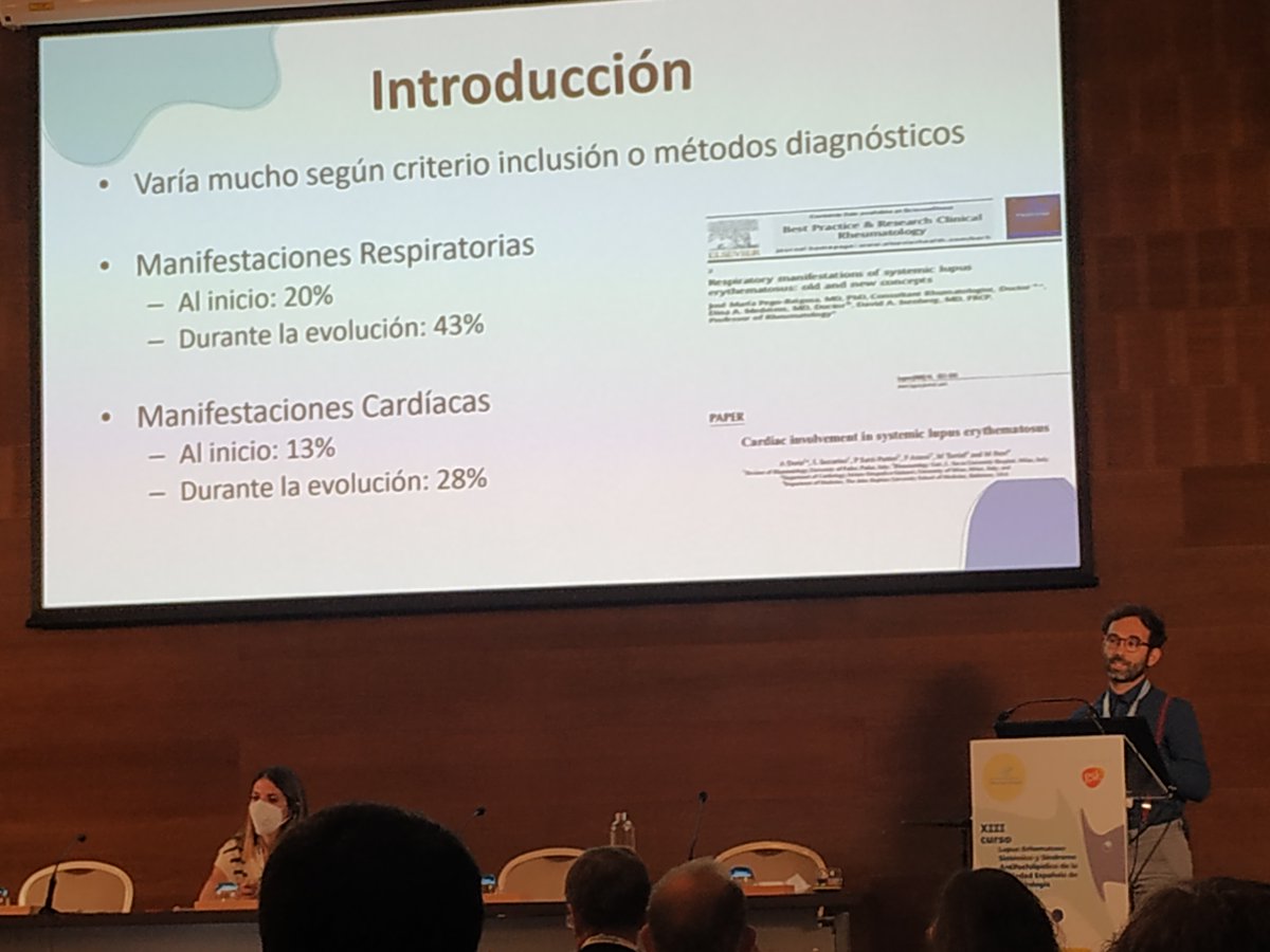 SEReumatologia's tweet photo. #LESYSAF21 El Dr. Vicenç Torrente @ReumaReus expone las afectaciones cardiopulmonares del #lupus. Para ello utiliza datos del estudio #RELESSER ¡Seguimos con la actualización de conocimientos! https://t.co/8aIEJMaTA5