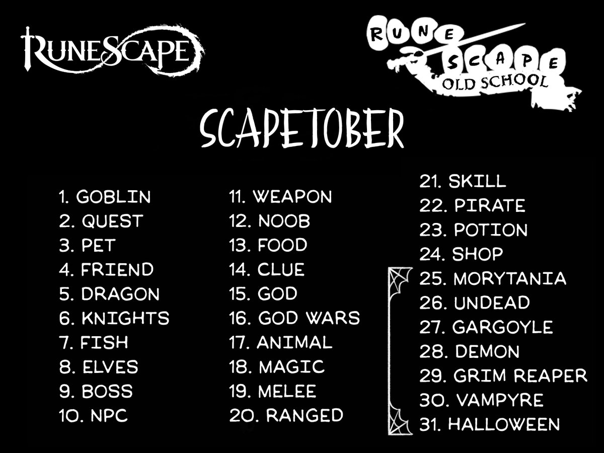 RsArtCommunity's tweet photo. For those who are wanting to join in on #Scapetober here is the Prompt List for the month! https://t.co/M2B431q9zW