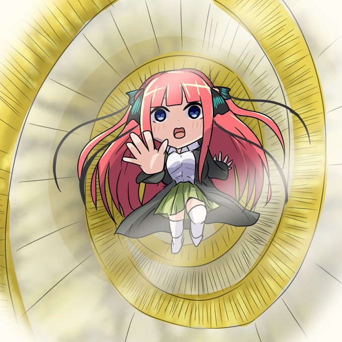 ダンベルマンさんがTwitterに投稿した中野二乃(五等分の花嫁)のイラスト。