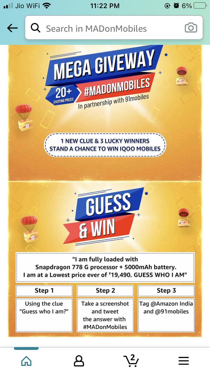 khp3285's tweet image. iQOOZ5 is the answer for today here is the screenshot @91mobiles @amazonIN  #AmazonMADDealsOnMobiles