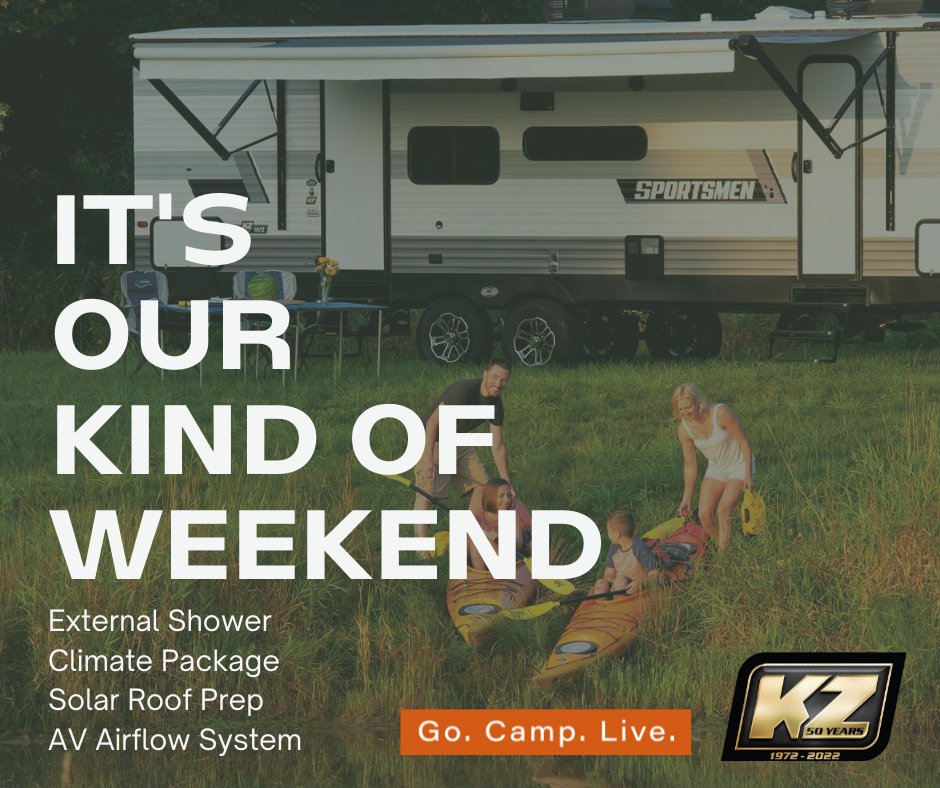 Enjoy the weekend with a Sportsmen SE!  It's packed with amenities of home and affordable!  Learn more:  kz-rv.com/products/sport…
#rv #rvlife #kzrv  #Rvin #camper #rvtravel #sportsmen