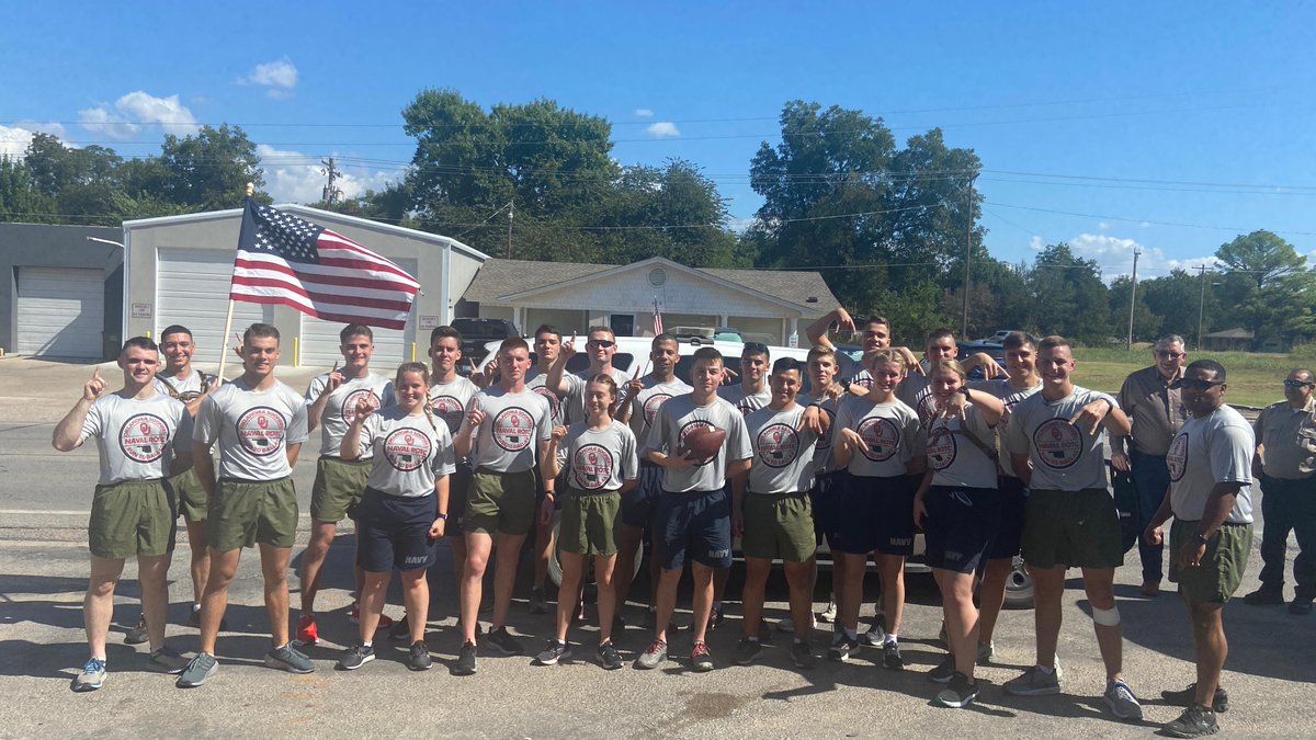We’re proud to support <a href="/UofOklahoma/">University of Oklahoma</a> and <a href="/UTAustin/">UT Austin</a>'s Navy ROTC as they run over 200 miles from their respective schools to deliver the @RRShowdown game ball!