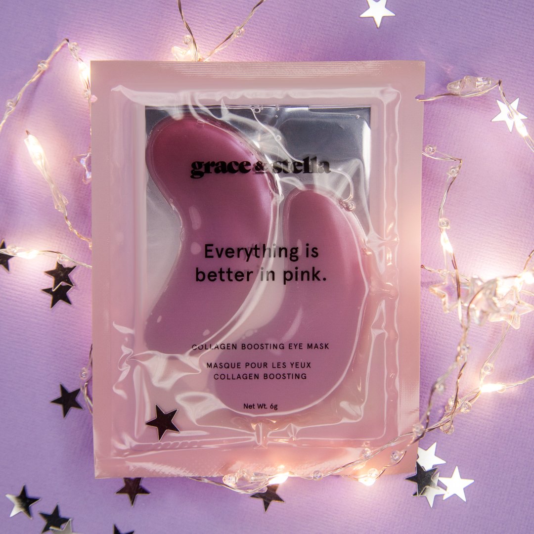 10-hour daily screen-time? No problem. Formulated with Chondrus Crispus Powder, our pretty in pink eye masks are a guardian against premature aging and skin damage caused by blue-light ✨