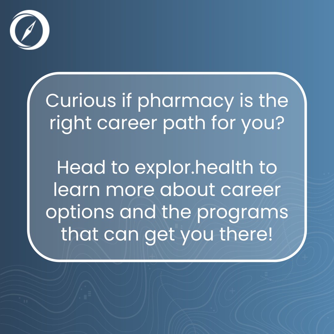 explorpharmacy's tweet image. explor.health makes it easy for you to learn about the #pharmacy industry, #career opportunities, and #college programs all in one place. Head to explor to discover your future career!