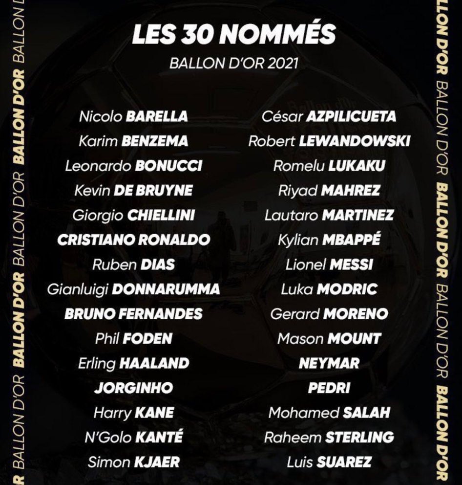 Los 30 nominados al Balón de Oro. Voy con Benzema