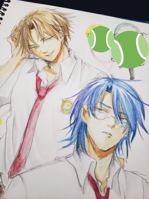 高校んとき友達に描いたらしいテニ出てきた😇なるほど4時じゃねーの 