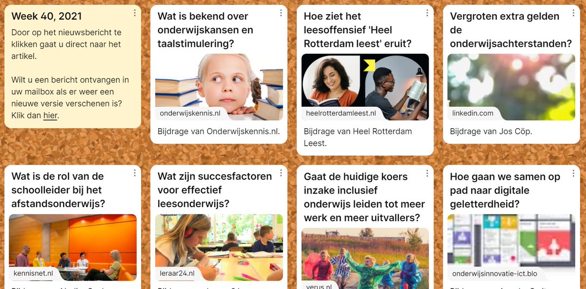 De Leertijd.nl Nieuwsselectie week 40 2021 is verschenen. Wederom met een groot aantal artikelen over onderwijskwaliteit die je niet gemist mag hebben: padlet.com/joscop/nieuwse…. #leertijd