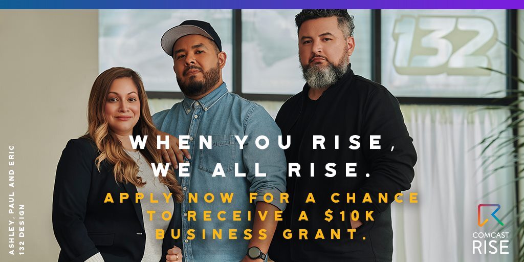 One week left to apply for the <a href="/ComcastMSP/">We Moved ⏩ @Comcast</a> RISE Investment Fund supporting small business owned by #POC. Apply now to be 1 of 100 businesses to receive a $10,000 grant. Apply by Oct. 14! Visit comcastrise.com to apply. #SmallBiz #RISE