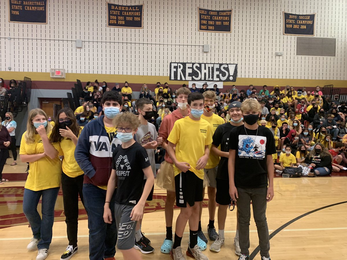 Our participants of the 3 point shot contest! Winner: Senior Aaron Hall!