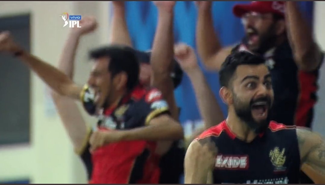 swatic12's tweet photo. I just hope that RCb wins so we get to see this man happy. Nobody smiles like this awesome guy. 
#RCBvsDC #DCvsRCB https://t.co/JXeqqkYZ4i