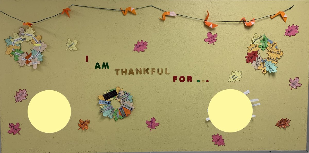 CentennialPSPJI's tweet photo. This week we have been talking about being thankful and things we have to be thankful for. https://t.co/VO2NtYjece
