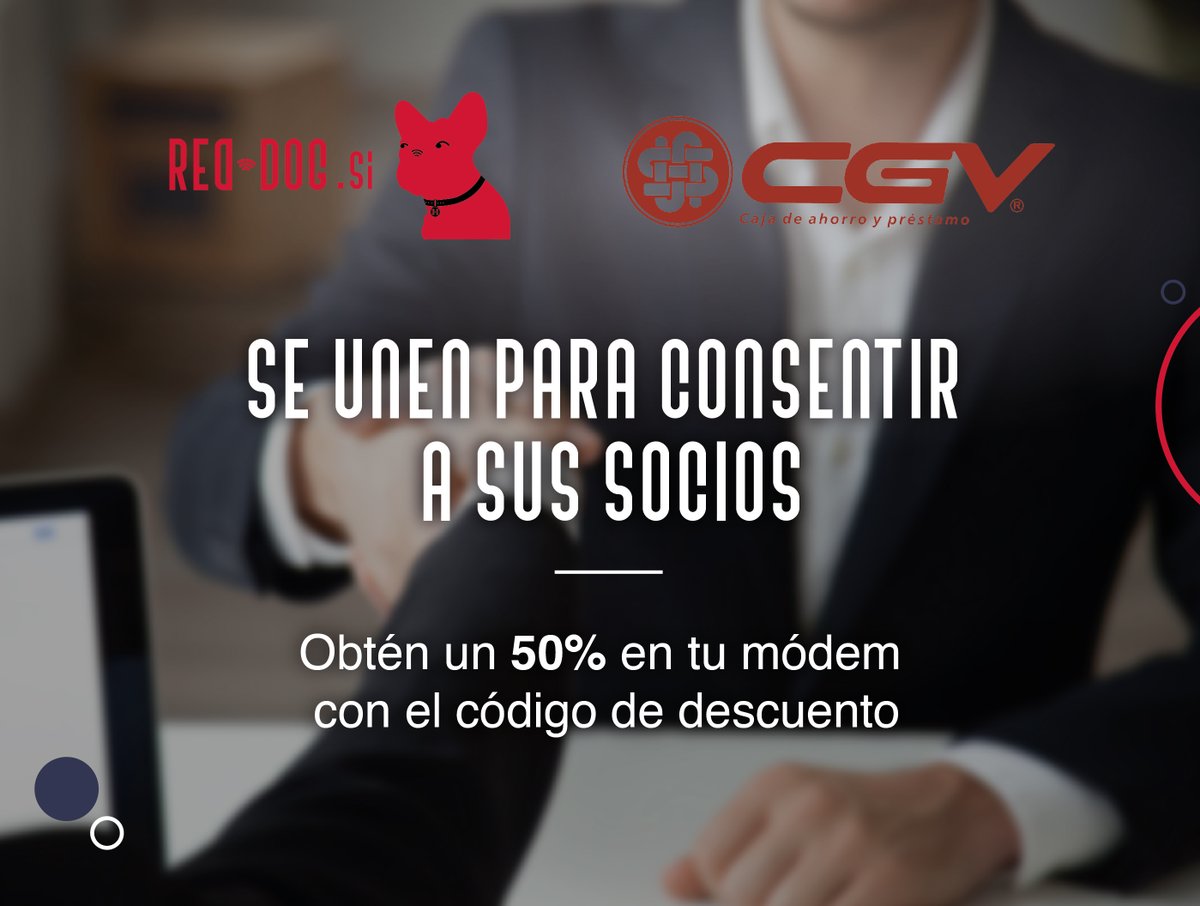 RedDogMx1's tweet photo. 🤩Junto a nuestros amigos de Caja CGV , consentimos a sus socios para que formen parte de la jauría que ya cuenta con #ElInternetMásFácil 🐕🔴

📌Pide tu código de descuento en la sucursal de tu preferencia 🤑 https://t.co/OKyWAR4pfq