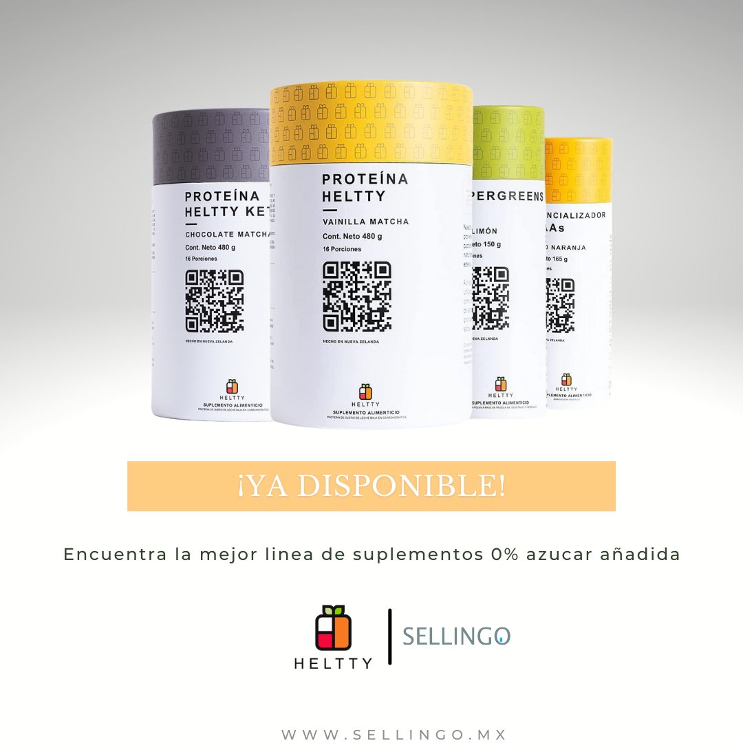 SELLINGOMX's tweet photo. ¡Ya disponibles!
Ya tenemos la nueva linea de suplementos 0% azucar añadida Heltty México. 
Producto de Nueva Zelanda 🌴🌞🏋️‍♀️⛹️‍♀️🏊
Link de compra: https://t.co/XKqcvtM8Cg
o adquierelas directo en nuestras oficinas : Tajin 452, Colonia Narvarte, Ciudad de Mexico. https://t.co/c1nbTyqCkZ