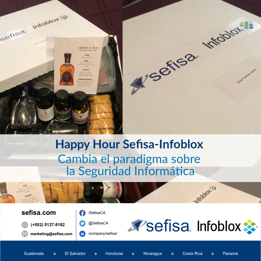 SefisaCA's tweet photo. Ayer en Guatemala junto a @infoblox realizamos el Happy Hour Cambia el paradigma sobre la Seguridad Informática.

#sefisa #infoblox #webinar #seguridadinformatica #seguridaddelainformacion #InformationSecurity  #ITSecurity https://t.co/nnPwhdnEuk