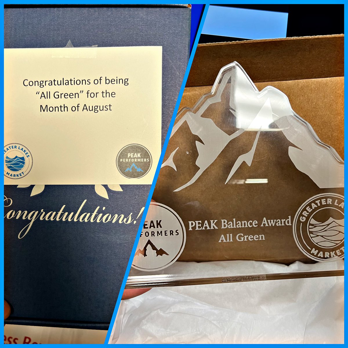 Thank you Greater Lakes Market for the Peak Balance Award. Team Merrillville is super excited!!!  @Summitin2021 @joe_boxer44 <a href="/TomMonahan10/">Tom Monahan</a> <a href="/alex_quinones92/">Alejandro Quinones</a> @theofficalcj10