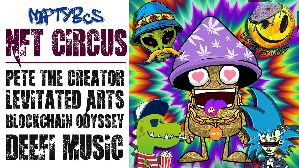 CaldwellCreativ's tweet image. New NFT CIRCUS PODCAST at 4:20 PM PST today!

Join in and get in on GIVEAWAYS in the YOUTUBE Chat

Please like and subscribe
youtu.be/3m6kMqB5XHg

@PETEtheCREAT0R @NFTNoob23 @YES_IM_A_Geek @Crackers832 @BlockchainOdys1 @MORBS15 

#nft #podcast #NiftyBC