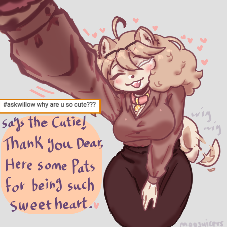 Moojuicers's tweet photo. first question!
Ms. willow is getting excited already uwu
#askwillow #furry #furryoc #furryartwork https://t.co/d98DiL7pRZ