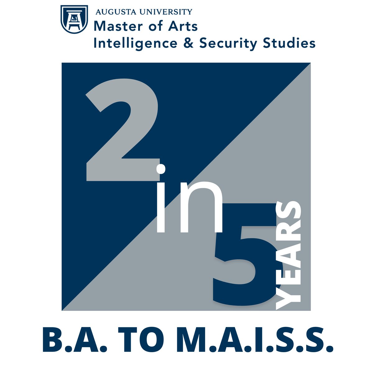 AUG_MAISS's tweet photo. Right now, you can earn your BA in Criminal Justice, Political Science, or Integrated Studies as a part of an accelerated program with @AUG_MAISS!
Get a head start on your peers and over the job market competition!
#WeArePamplin #BA2MAISS #gradschool #accelerateddegree https://t.co/aItanITZ8y