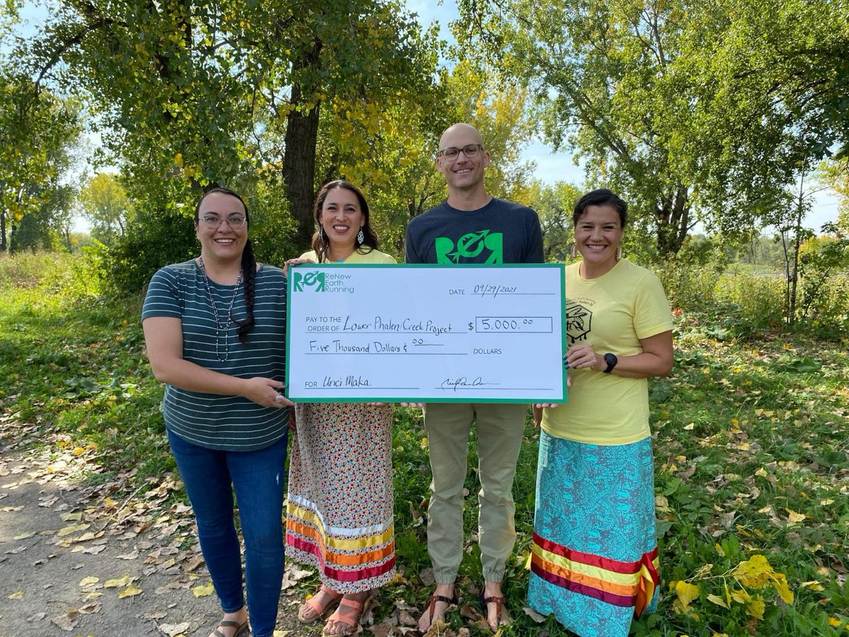 gotrminnesota's tweet photo. Today for #IndigenousPeoplesDay, we'd like to highlight an amazing Indigenous-led organization, ReNew Earth Running. Their inaugural team includes 22 runners across the country using their #legsforlandback. Read more in the photo, connect , and support: https://t.co/UmzkpM9TA8 https://t.co/1VoQixIJGy