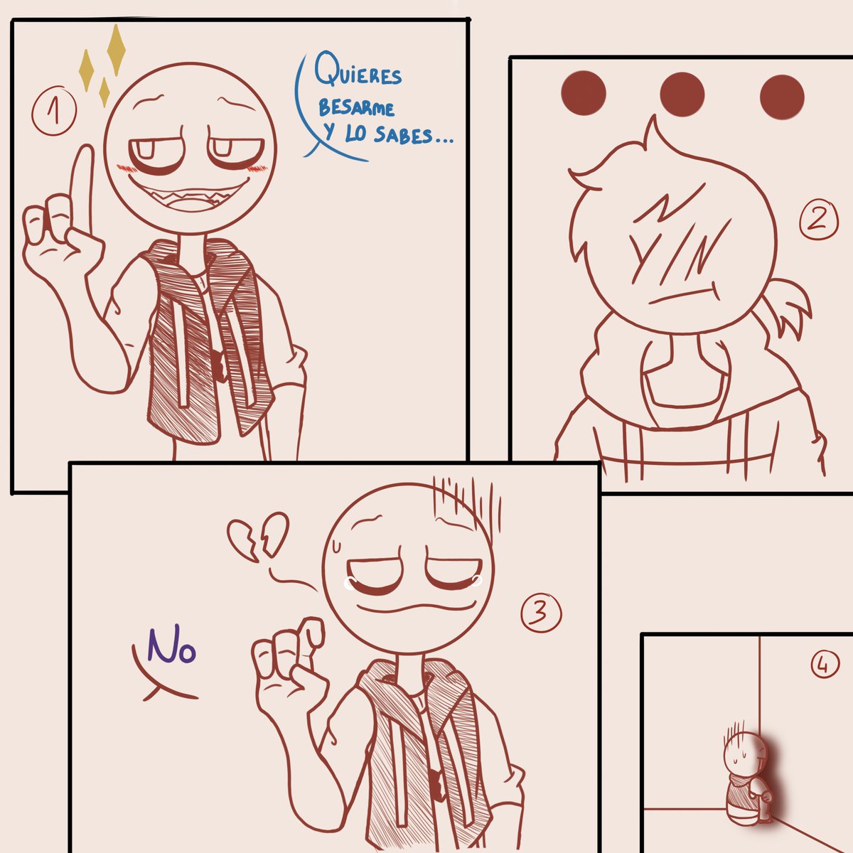 xsalaxs's tweet photo. Peter tratando de ser cool con Y/N pero...:

Traducción:
Peter trying to be cool with YN but...
P: You want to kiss me and you know it...
Y/N: No
Extra~
Y/N: P-Peter!?
P: Please, just one ...

#YourBoyfriend #YourBoyfriendGameAU  #YourBoyfriendYN #YourBoyfriendPeter #comic #Peter https://t.co/PRRxC34chO