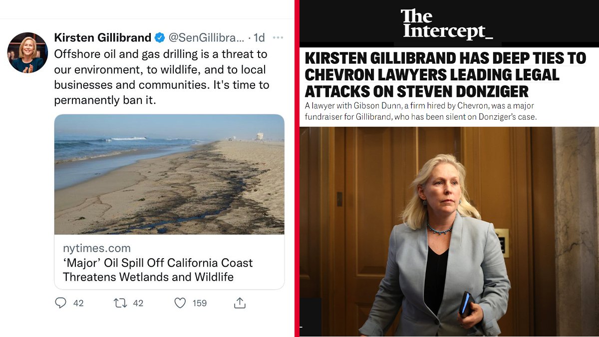 SDonziger's tweet photo. Nice try, @SenGillibrand. This is one reason why people are losing faith in our institutions. https://t.co/YJRWZFkrTW