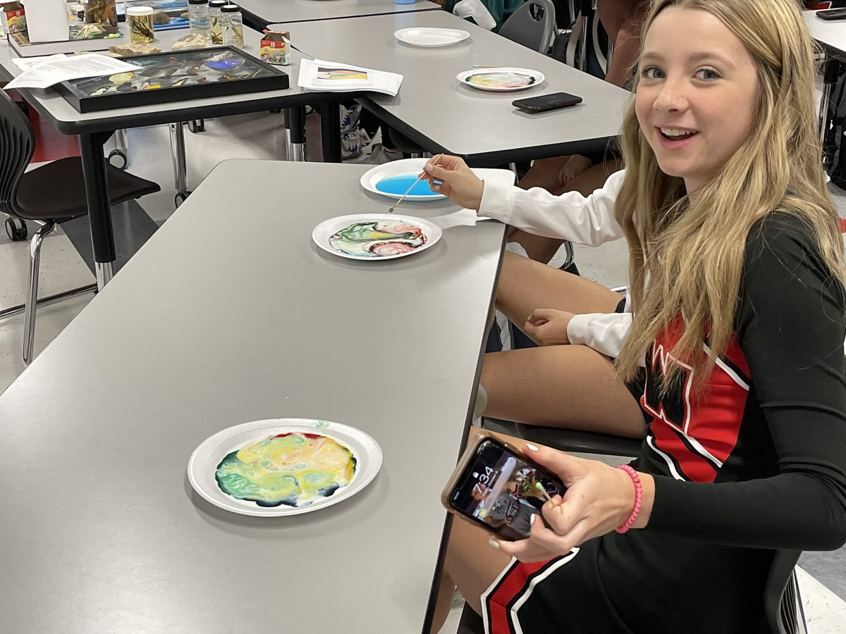 What a great way to start the day with a little science to wake up our brain! We did a color changing milk experiment and learned about why the change happened! DC West Science Club is fun!! <a href="/DCWestFalcons/">DCWest Falcons</a>