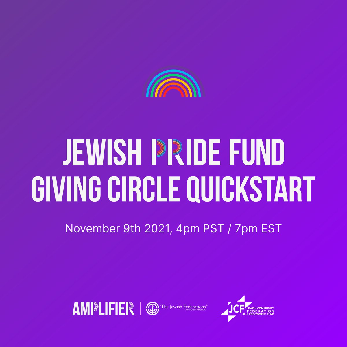 AmplifierGiving's tweet photo. Join our training for the tools you'll need to start your Jewish Pride giving circle, November 9th @ 4pmPT/7pmET. Registration includes a 90-minute online training, digital toolkit, &amp; 1-one-1 support from giving circle experts. Sign up link in bio 💥 https://t.co/qos1a9RFNj