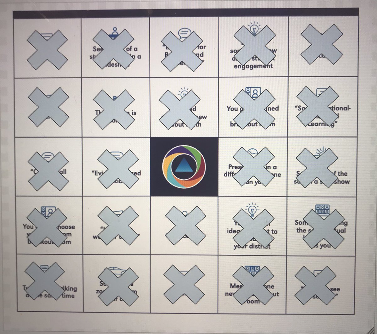 KimHenryLCPS's tweet photo. Bingo Card Complete😊🎉#NeMTSS21 https://t.co/ApqktgAp81