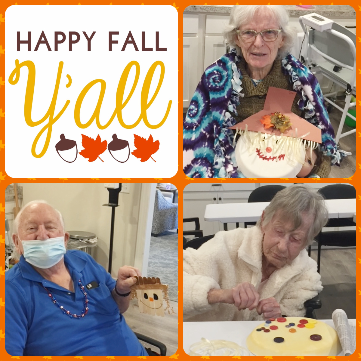 TrinitySenior's tweet photo. #FunFriday! On Fridays we share some of the fun activities that our residents, (and staff!) enjoy. Here are some photos of a few of our residents getting crafty with autumn-themed art projects.
*
#trinityseniorvillage #assistedlivingfacility #memorycarefacility #seniorcare https://t.co/62QR9FsQ0h