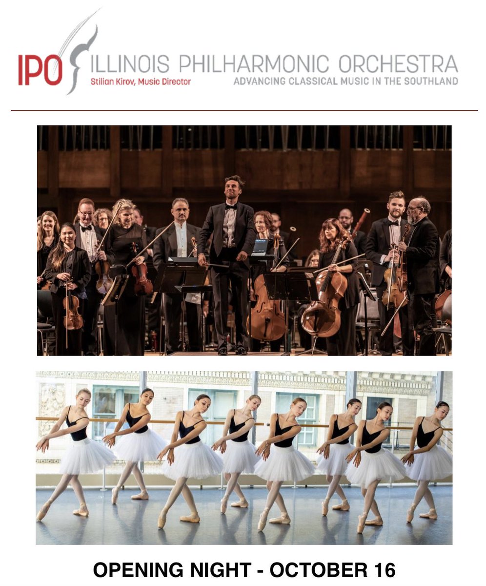ILPhilharmonic's tweet photo. Opening Night is only 1 week away!  A brilliant performance of Price, Ewazen &amp; Copland with an accompanying performance by The Joffrey Academy of Dance, Official School of The Joffrey Ballet await.  Tickets start at just $27..do you have yours yet?  https://t.co/nss0yxtGcY https://t.co/FmfnYAYs4K
