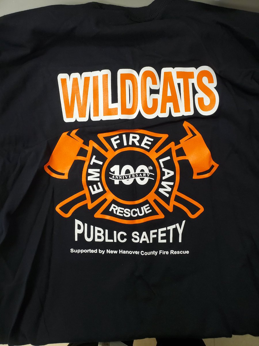 Michell96731550's tweet photo. The New Hanover High School Firefighter and Public Safety Academy are opening the sales of their t-shirts up to New Hanover County School employees. The shirts are $10 each and are pictured below. If interested, email me at michelle.whitaker@nhcs.net. https://t.co/xIDQYxCuK9