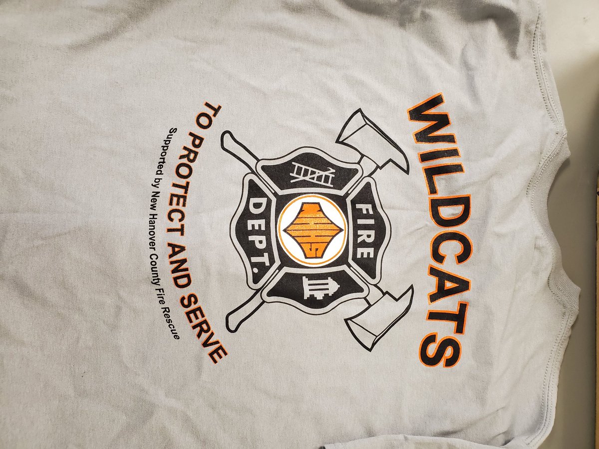 Michell96731550's tweet photo. The New Hanover High School Firefighter and Public Safety Academy are opening the sales of their t-shirts up to New Hanover County School employees. The shirts are $10 each and are pictured below. If interested, email me at michelle.whitaker@nhcs.net. https://t.co/xIDQYxCuK9