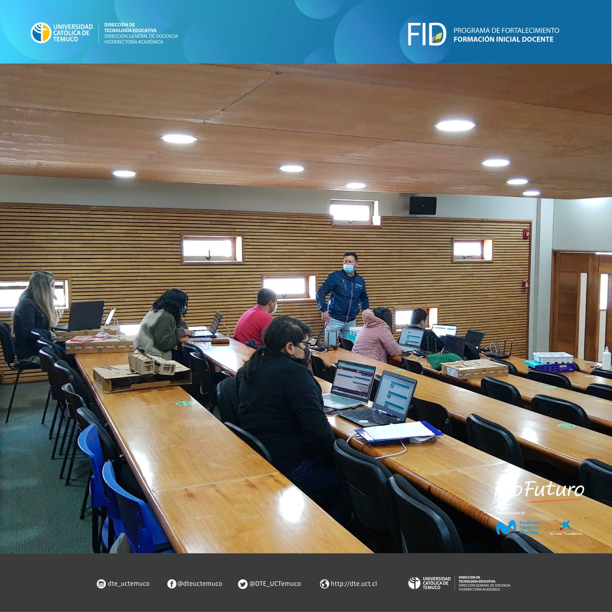 DTE_UCTemuco's tweet photo. @DTE_UCTemuco  Segunda jornada de capacitación en proyecto #GestionDeClase: utilizando la tecnología para fortalecer el aprendizaje. @EducacionUCT @UC_Temuco https://t.co/UHyq2ypHGm