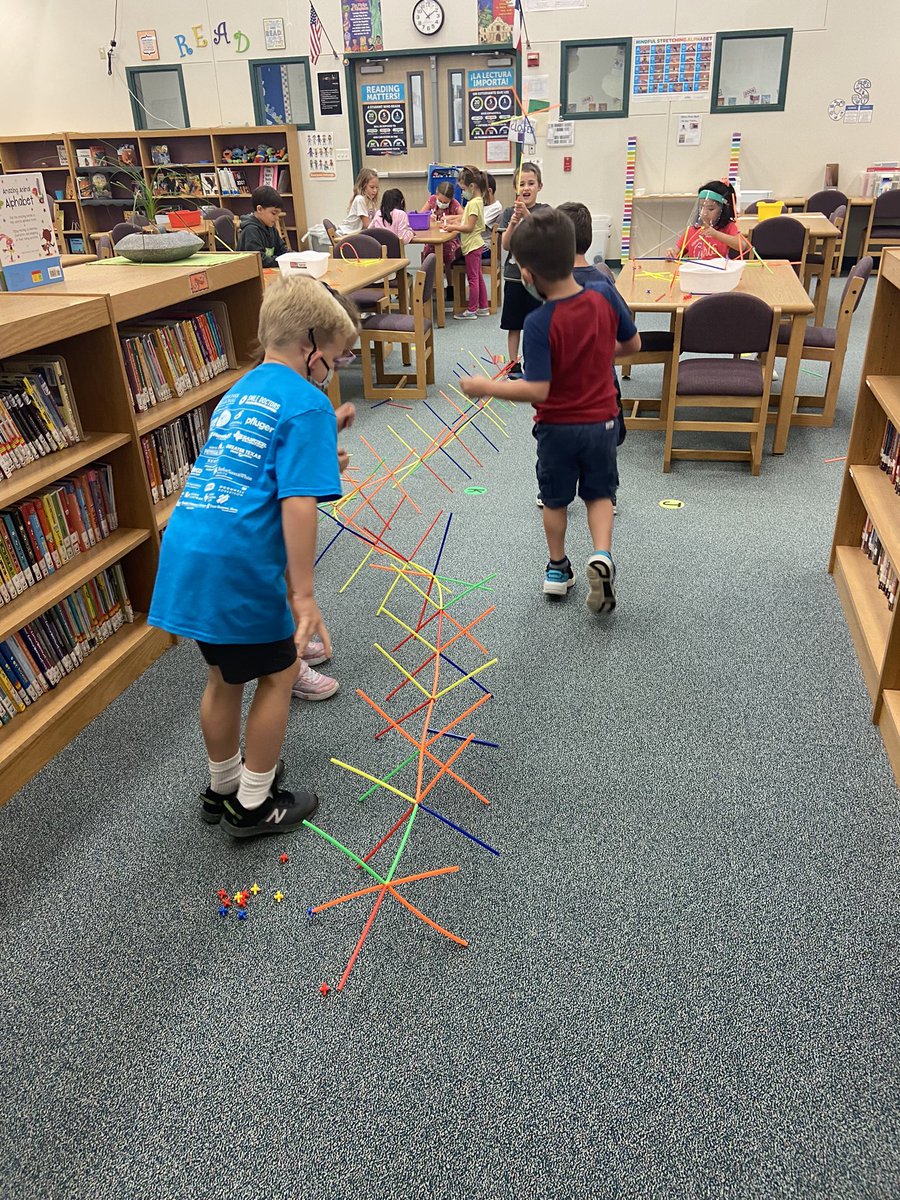 1st graders being creative with #makerspace in <a href="/BagdadLibrary/">Bagdad Library</a> !