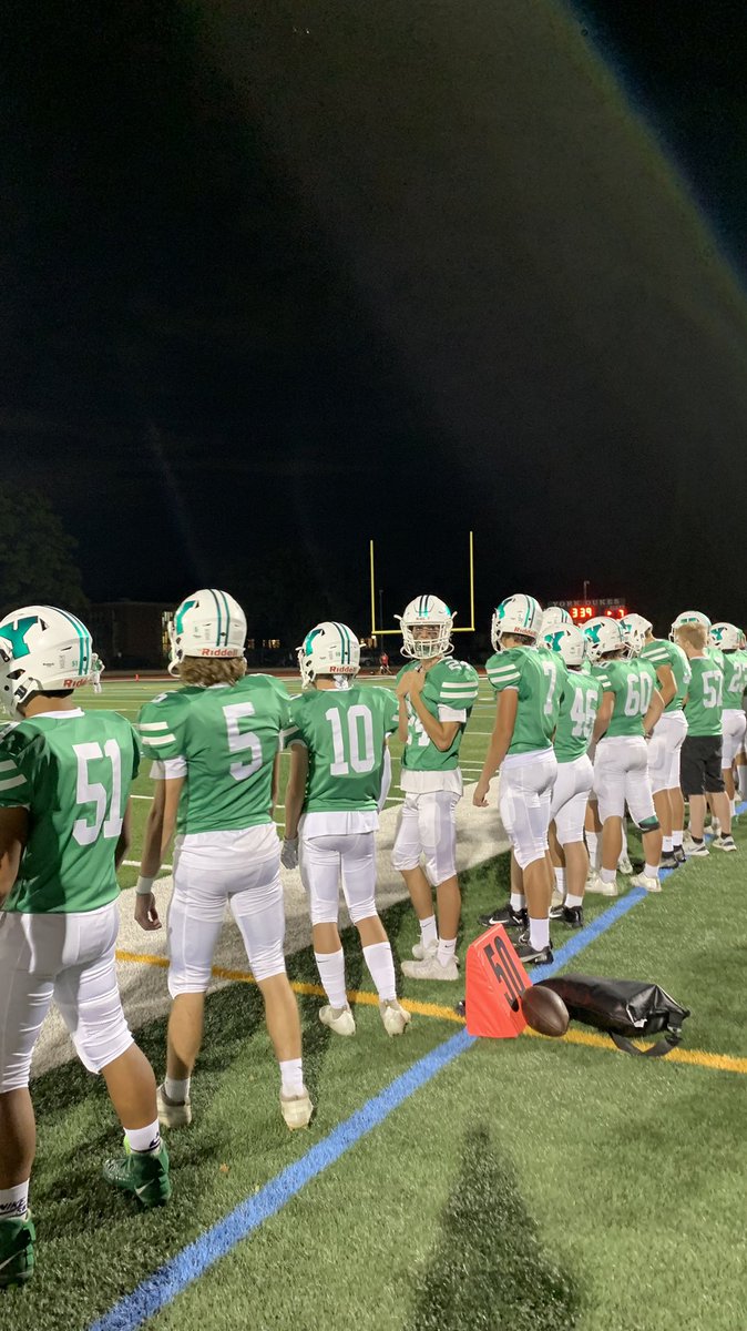 halftime score update 
York 9 - Hinsdale 7