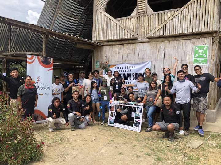GeoparqueS's tweet photo. 😄#semanaturismo
El 28 de septiembre se llevó a cabo los juegos ancestrales en la comunidad de Awayaku 🙌"Emprendimiento Yachachik Rumi"
Se realizaron chasquina, pesca en el río🐟🏞, cerbatana, tejido de una canasta🧺, tomade chicha entre otros.
#geositio
#yuyaiwa
#yachachikrumi https://t.co/uDF1Q7AaRl