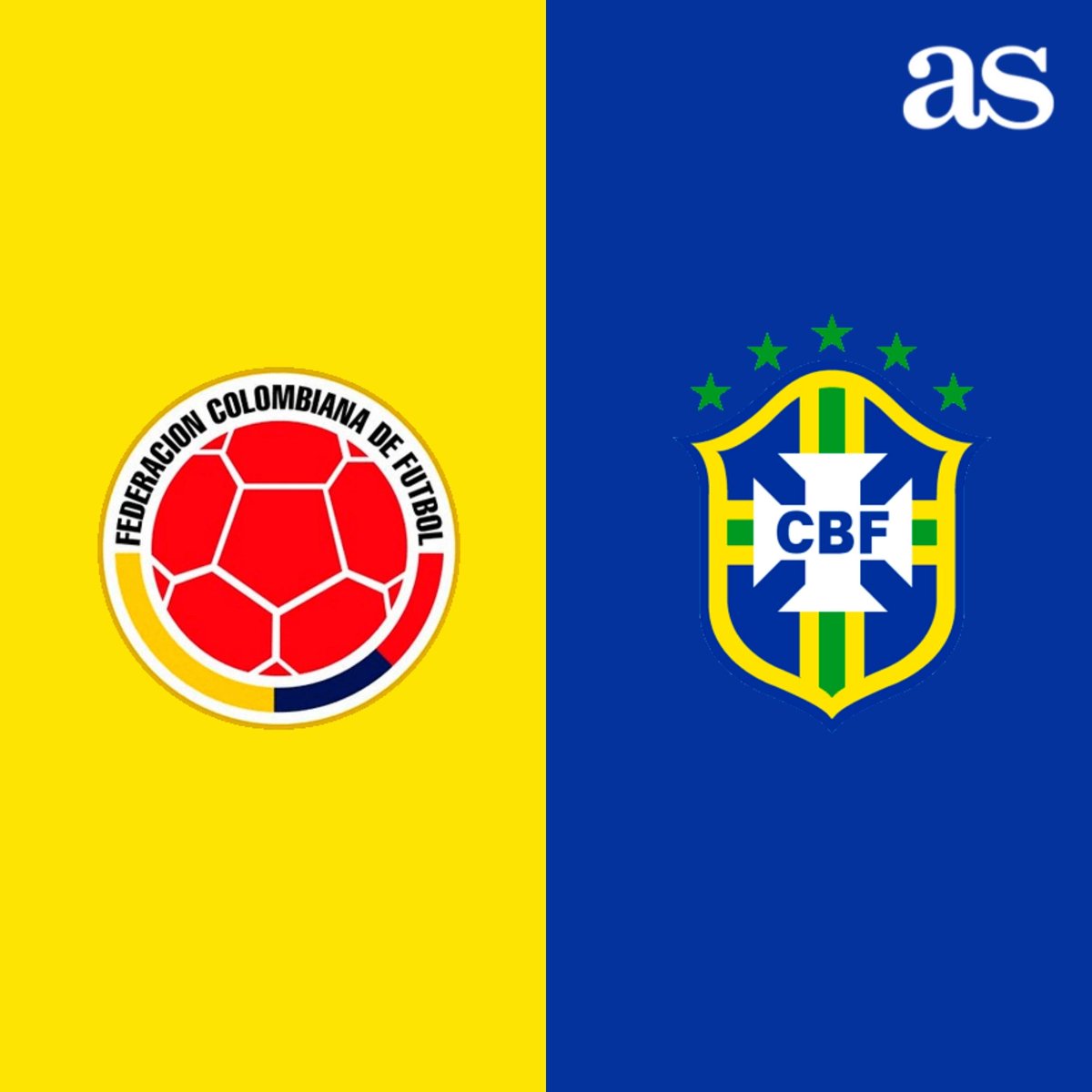 AS_Colombia's tweet photo. ⚽️ ¿Quién ganará hoy en el Metropolitano? 
🔁 RT - Colombia 🇨🇴
❤ FAV - Brasil  🇧🇷 https://t.co/ckVoHcLz5H