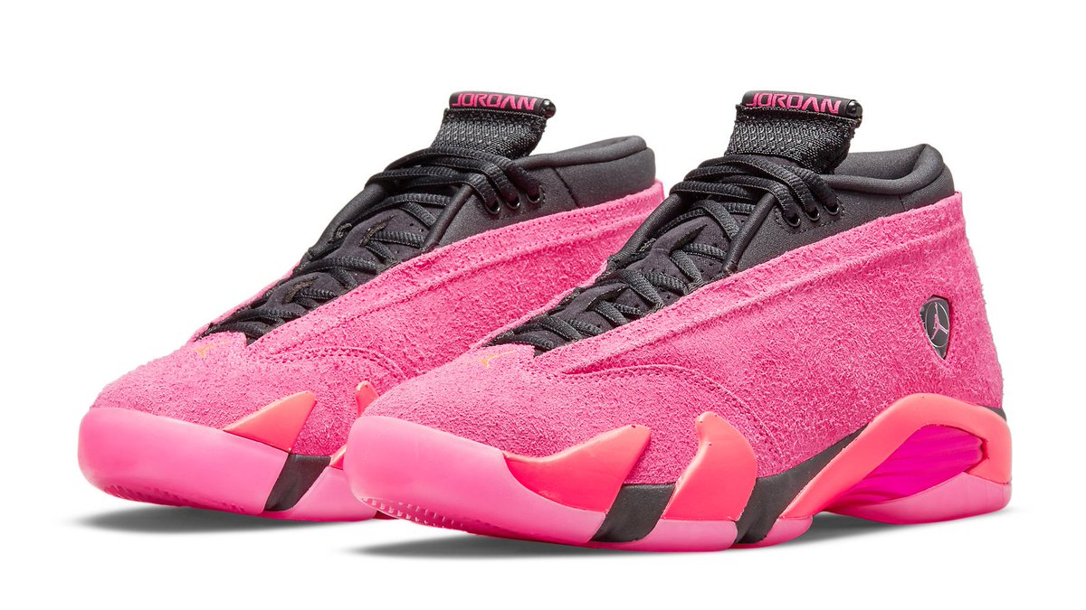 houseofheat's tweet photo. Official images of the Air Jordan 14 “Shocking Pink” are in 😵 https://t.co/fttq6xlaMS