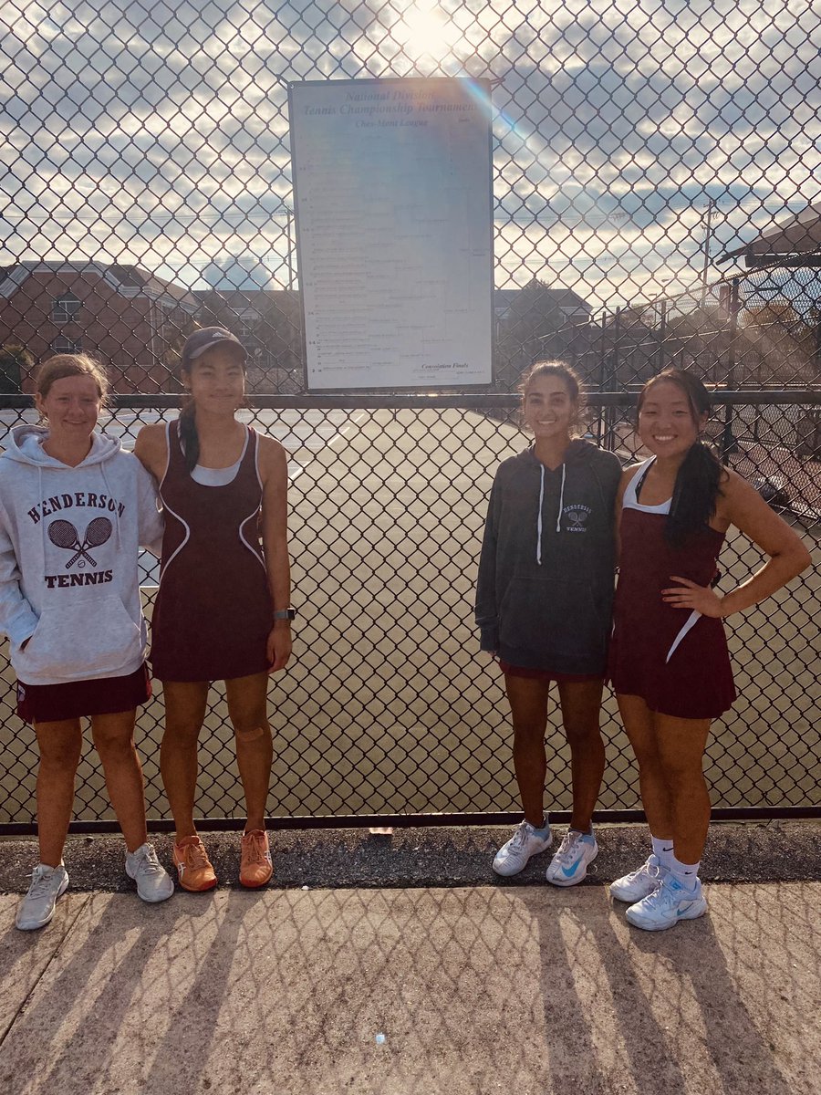 We’re excited to announce that our very own Sophia Ming and Ella Tunnell captured the Ches-Mont Doubles Championship title for the second year in a row! Not far behind were teammates Kaitlyn Evans and Kiera Koay, who came in 3rd. Well done ladies! <a href="/HendersonAthle1/">Henderson Athletics</a> <a href="/PIAASports/">PIAA</a>
