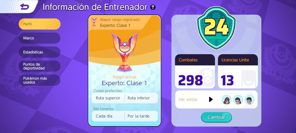 Trainers

De:
#Pokemon
#NintendoSwitch
#PokemonUNITE

Pues ya Tenemos la Cuenta
En #Experto 😱😱
SoloQ For Ever ☺️☺️

Poco a Poco Camino al Estrellato o a acabar estrellado 🤣🤣
Lets Gooo !!!

ID: AEKHTEX
