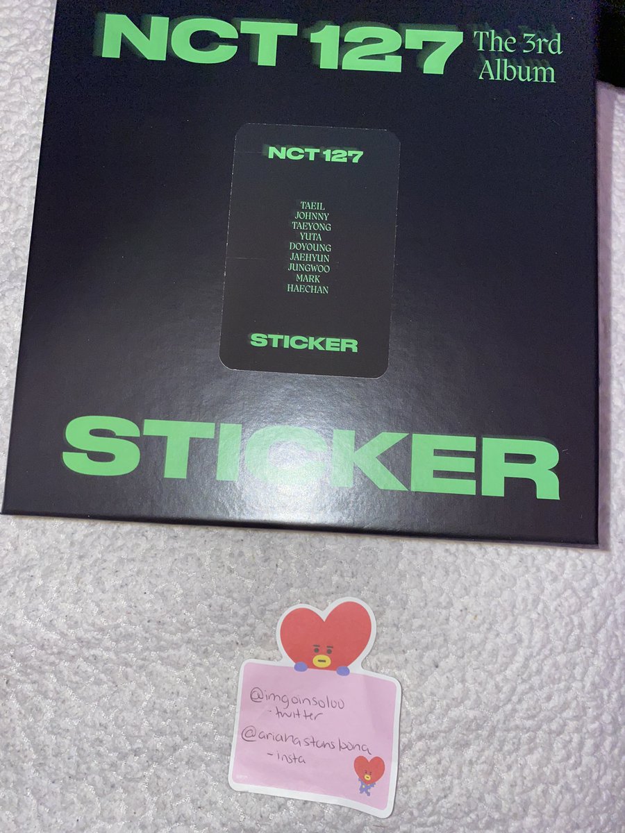 WTT NCT 127 STICKER deluxe box
Have: Haechan deluxe box concept pc
Want: Taeyong or Jaehyun selfie
Location: USA
WW: yea
#ncttrade #nct127trade #wttnct #nctwtt #ncttrades #nctphotocard